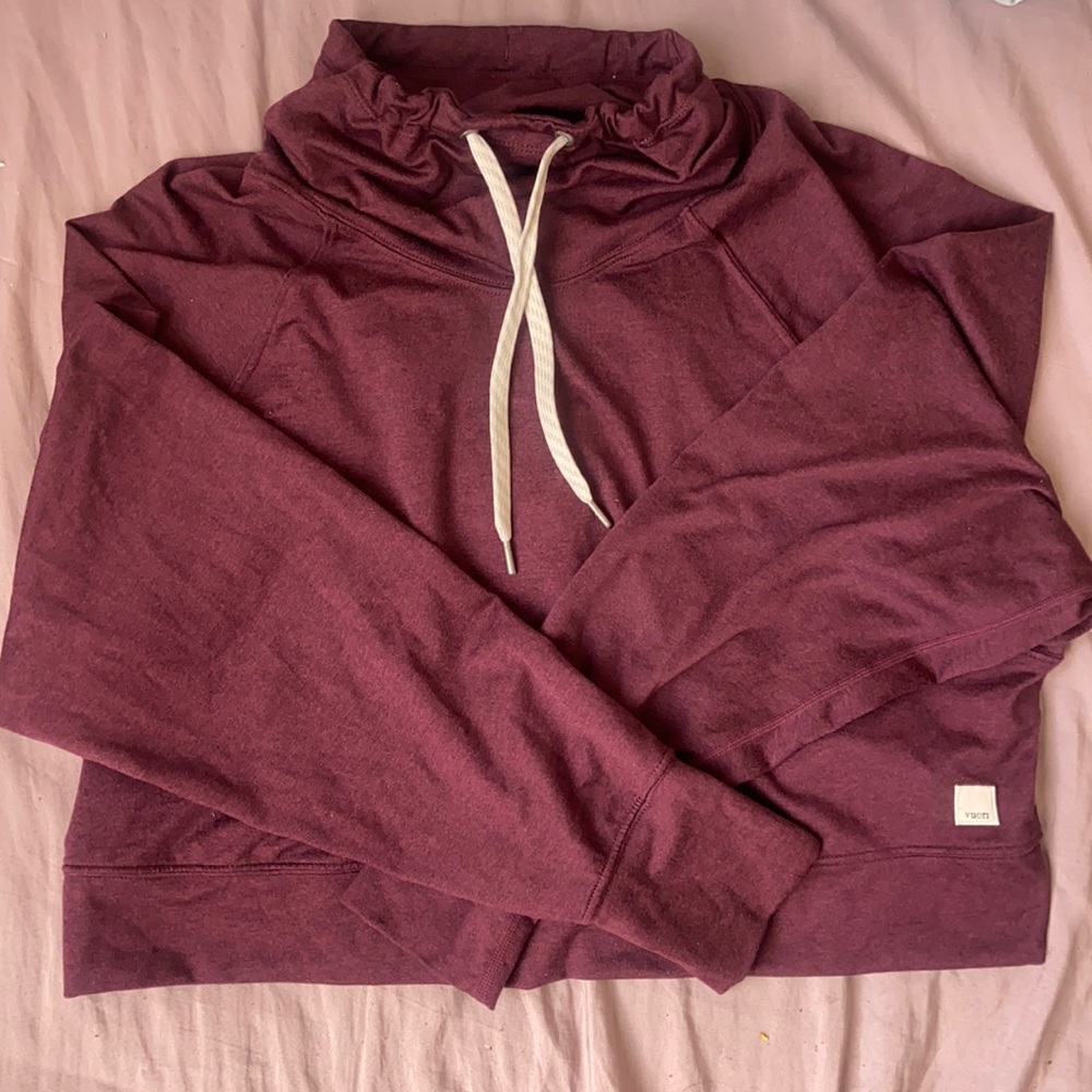 Vuori Halo Crop Funnel Neck Pullover Sweatshirt Long Sleeve Top Size Small